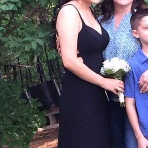 Beautiful black full length prom dress.